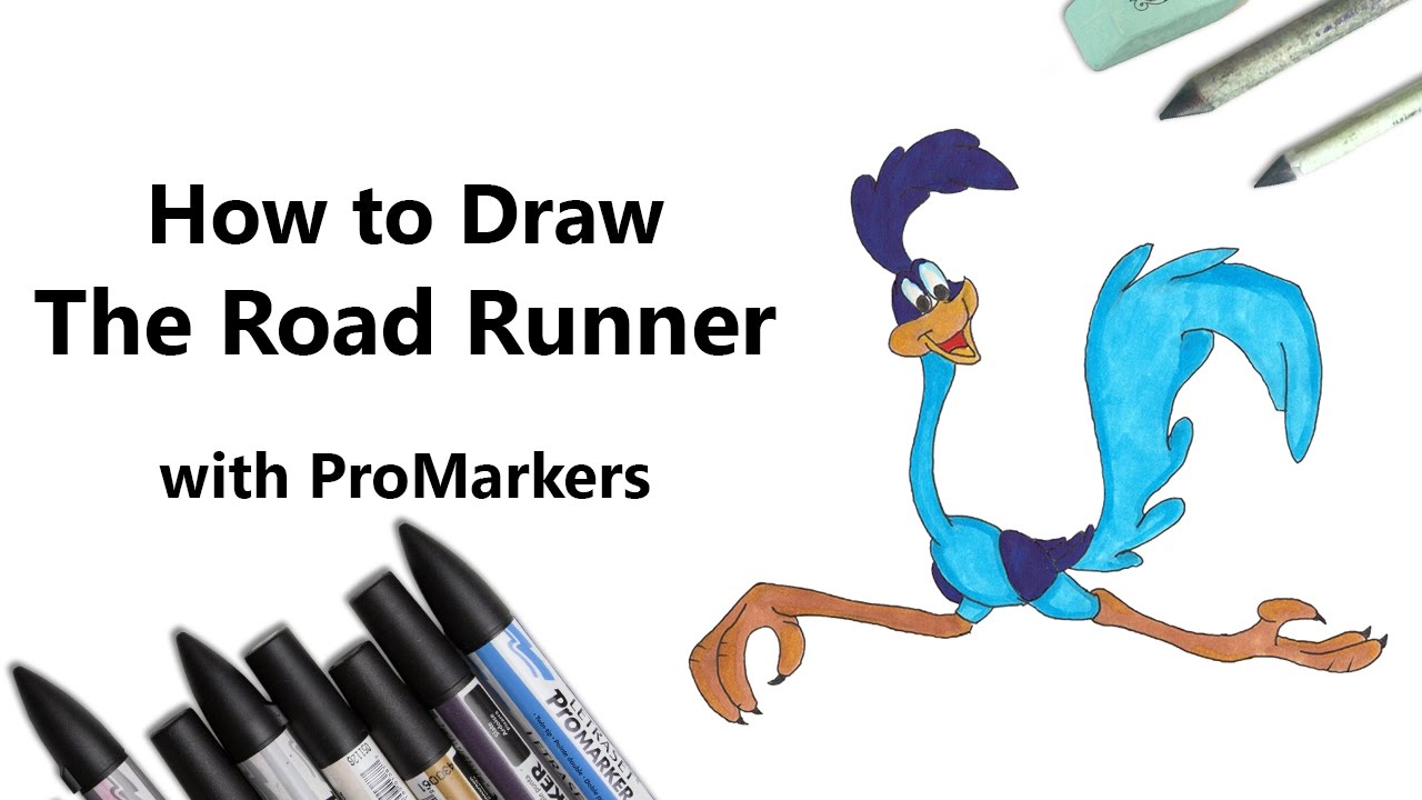 1280x720 How To Draw And Color The Road Runner With Promarkers