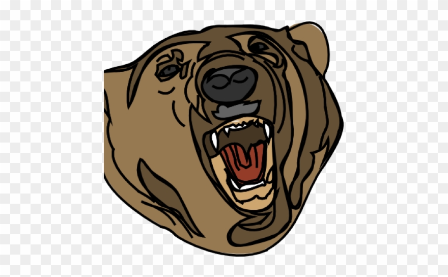 880x544 Grizzly Clipart Roaring