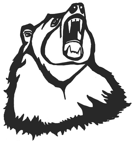 513x550 Roaring Grizzly Bear Posters