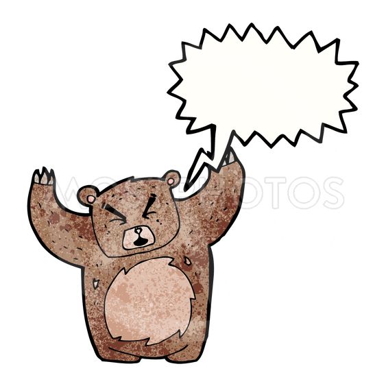 563x563 Roaring Bear Cartoon