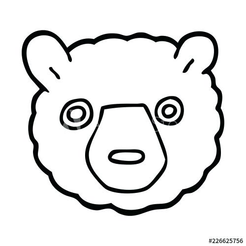 500x500 Bear Face Drawing Grizzly Bear Face Drawing