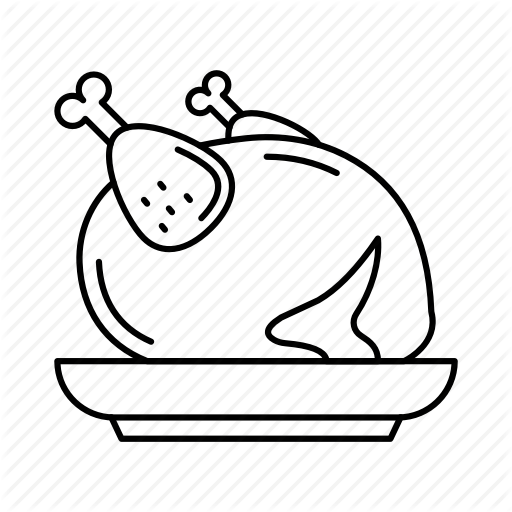 512x512 Drawing Turkey Grilled Chicken Transparent Png Clipart Free