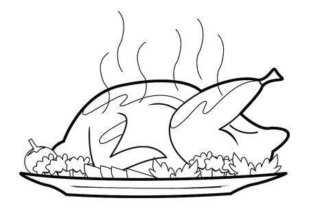 450x305 Roasted Chicken Royalty Free Vector Graphics