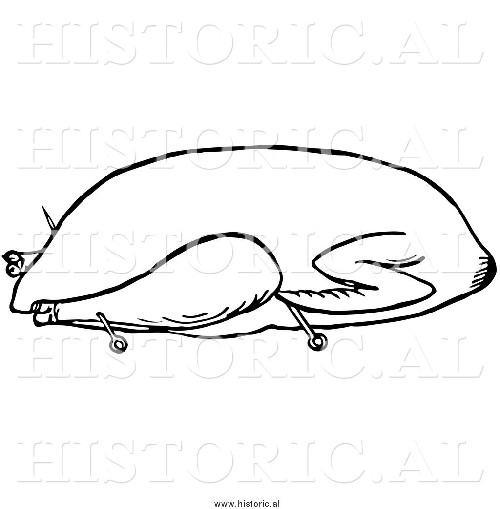 1024x1044 Clipart Of A Trussed Goose Ready For Roasting