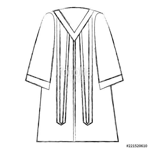500x500 traditional graduation robe dress elegance stock image