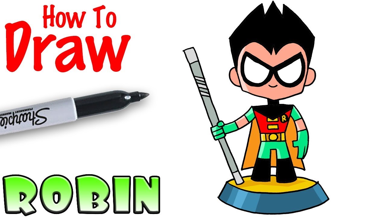 1280x720 How To Draw Robin Teeny Titans Go
