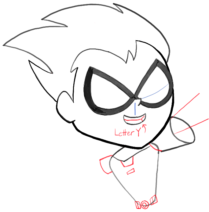 684x695 How To Draw Robin From Teen Titans Go With Easy Steps Tutorial