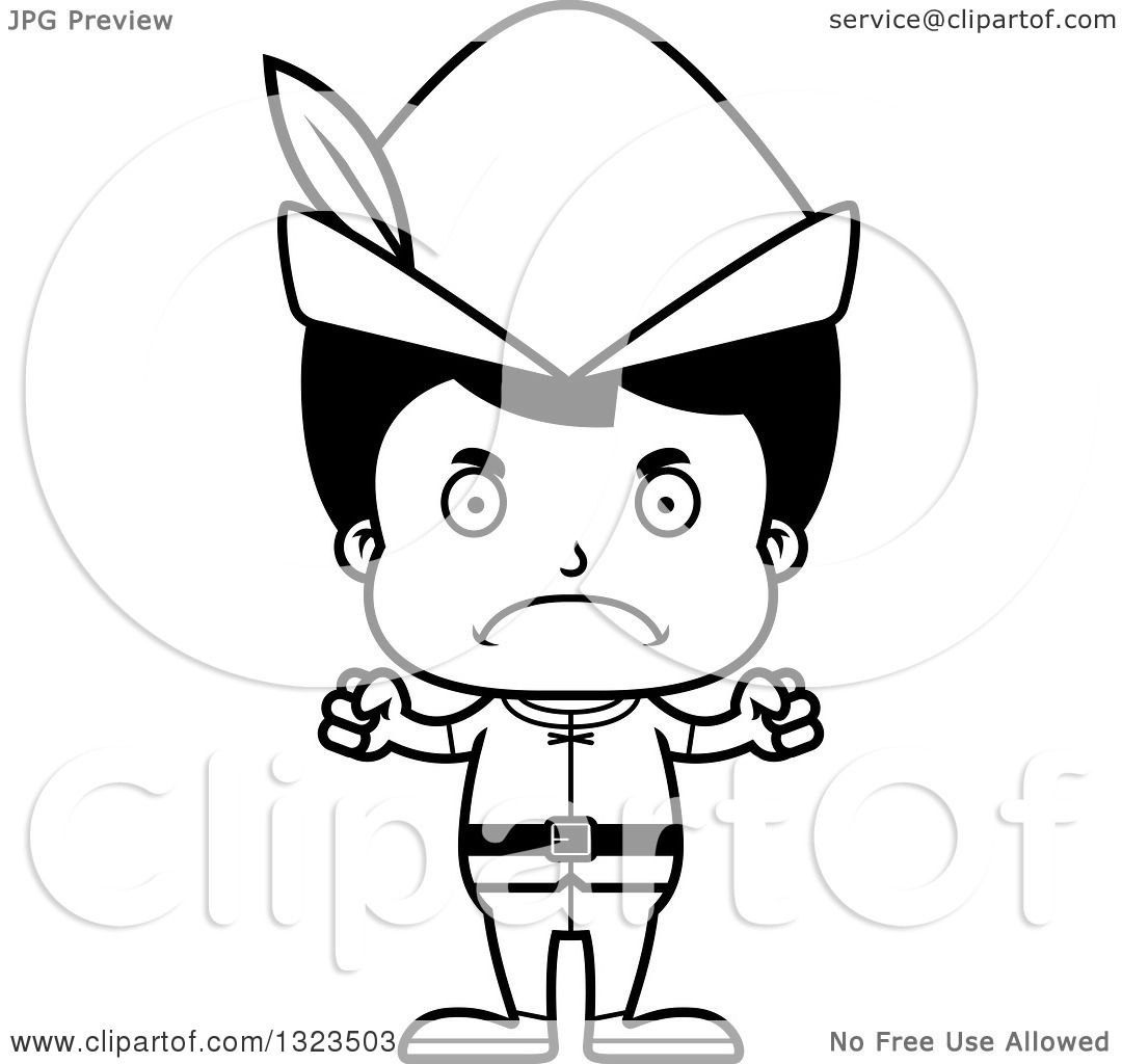 1080x1024 Lineart Clipart Of A Cartoon Black And White Mad Hispanic Boy