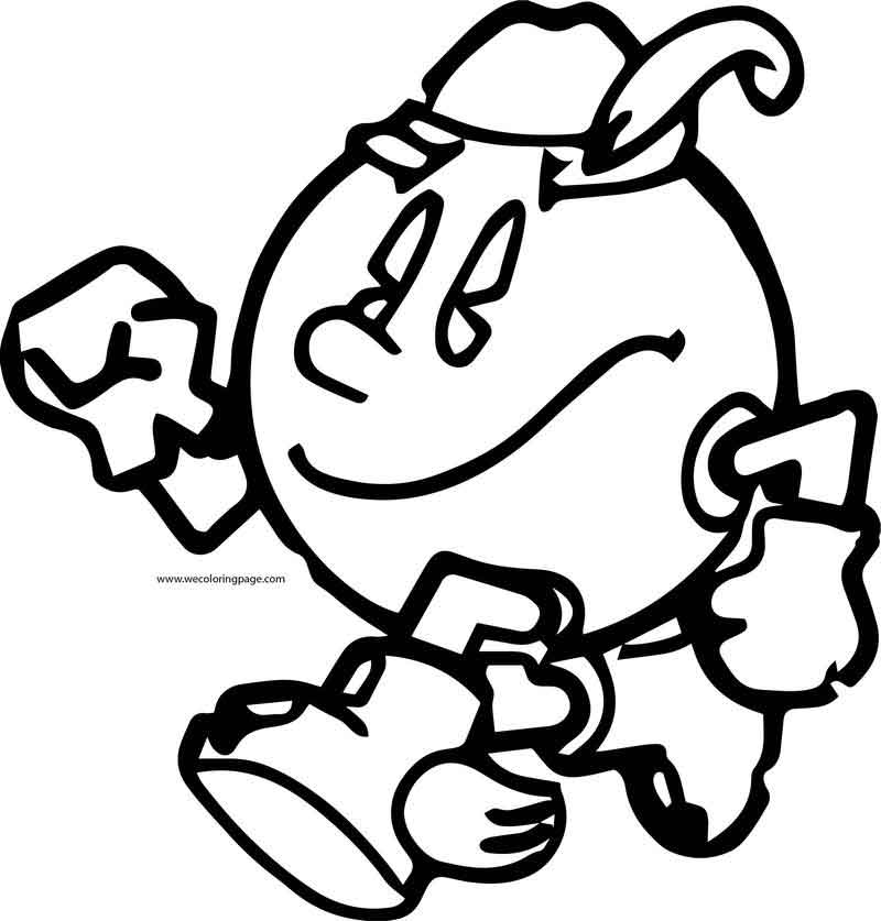 800x837 Pacman Pac Man Robin Hood Coloring Page