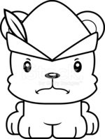 150x199 Cartoon Angry Robin Hood Bear Stock Vectors