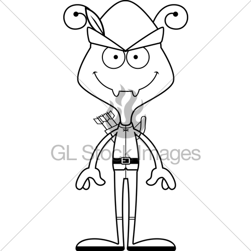 500x500 Cartoon Smiling Robin Hood Ant Gl Stock Images