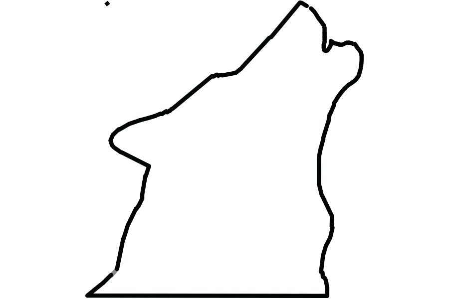 900x600 Wolf Face Outline Tattoo Ideas On Free Howling Drawing