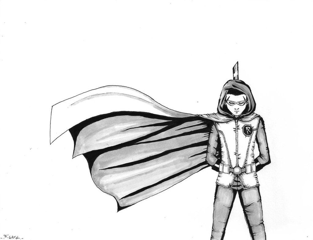 Robin Superhero Drawing