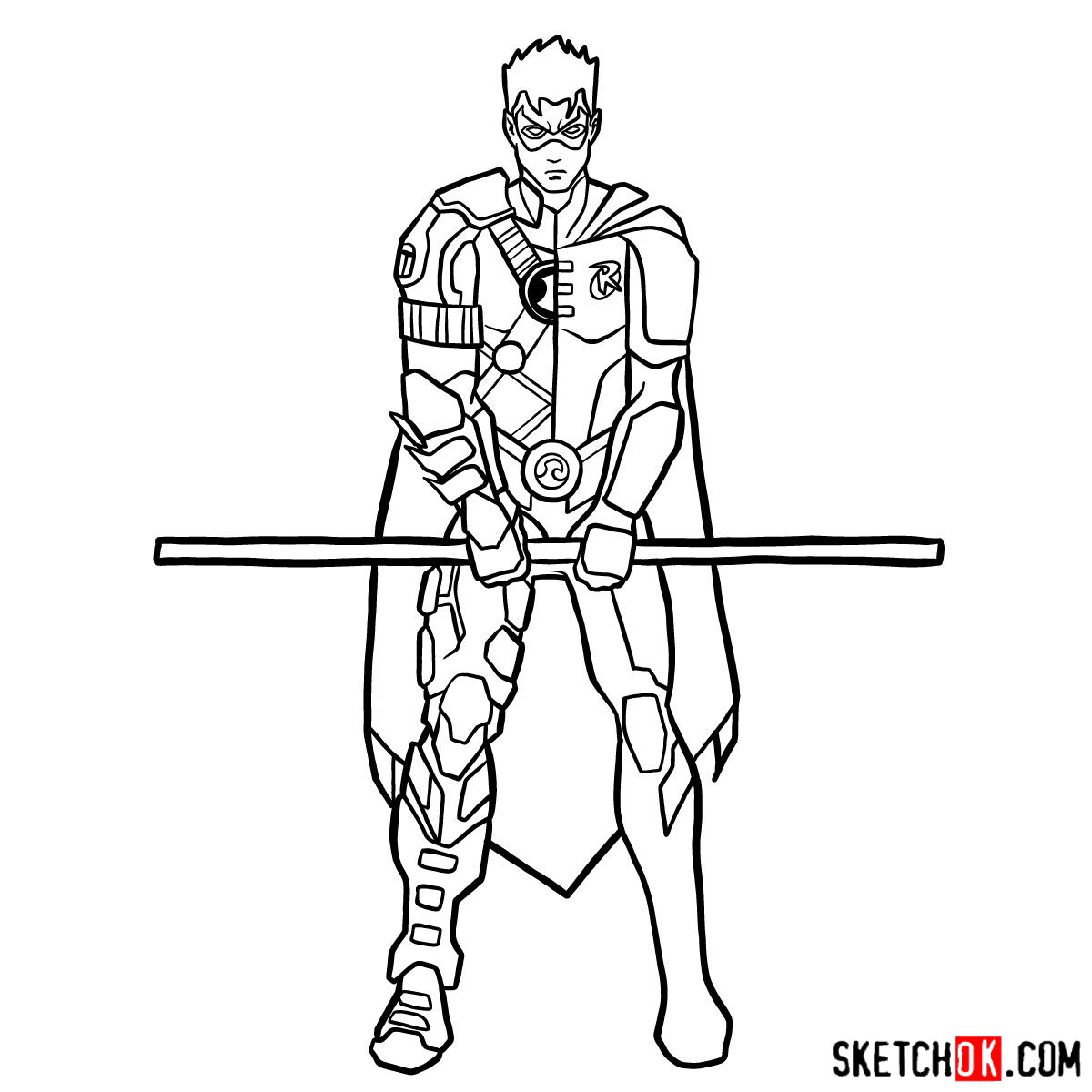 1200x1200 How To Draw Robin In Armor From Dc Comics