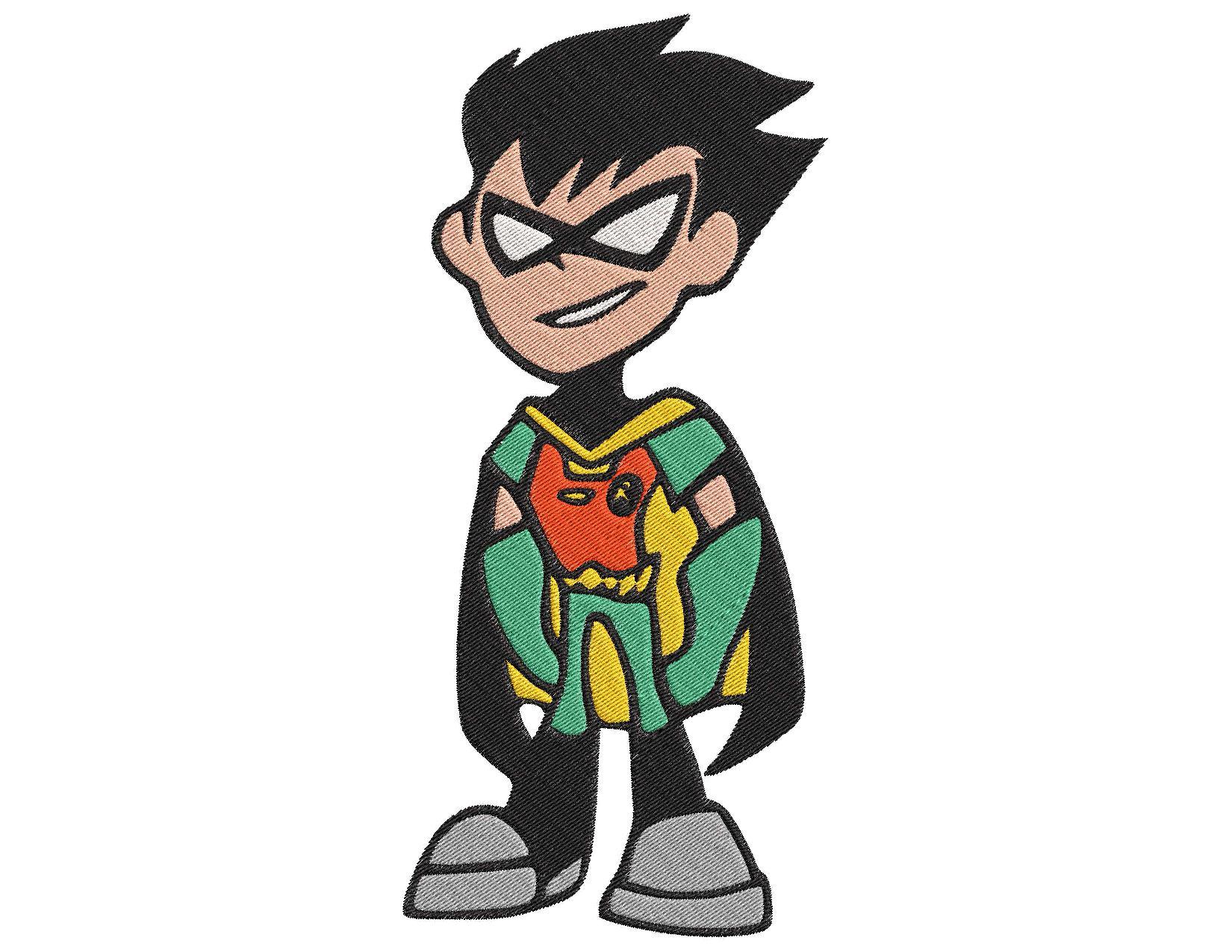 1650x1275 Teen Titans Go Robin Embroidery Design