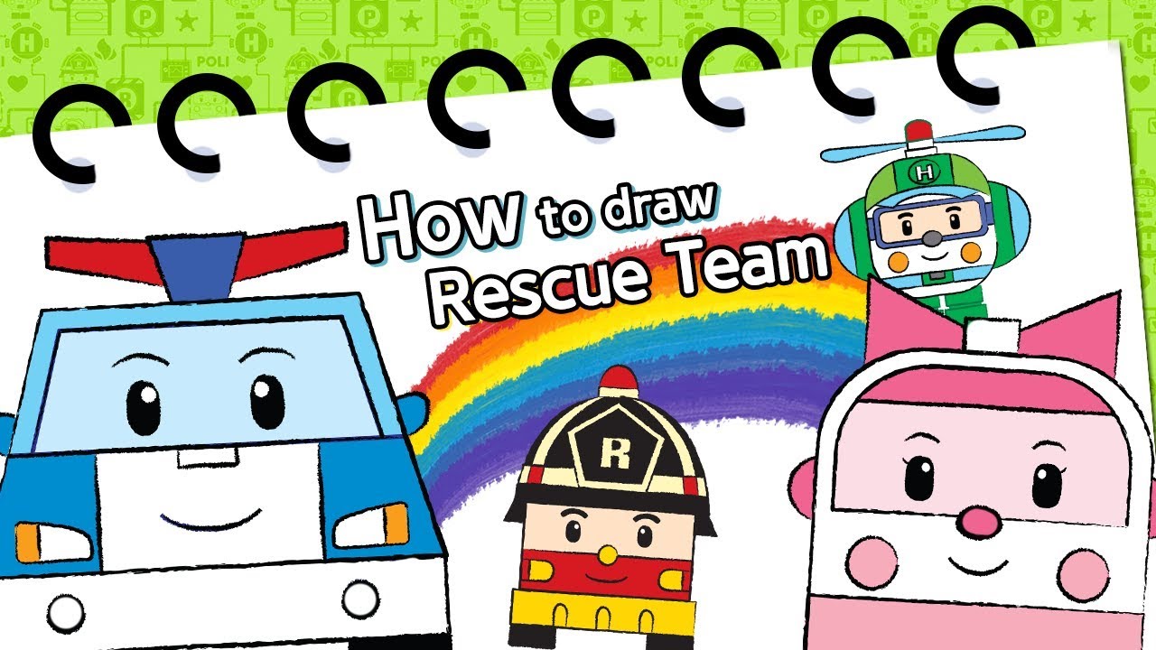 1280x720 How To Draw Rescue Team Robocar Poli Kids Animation