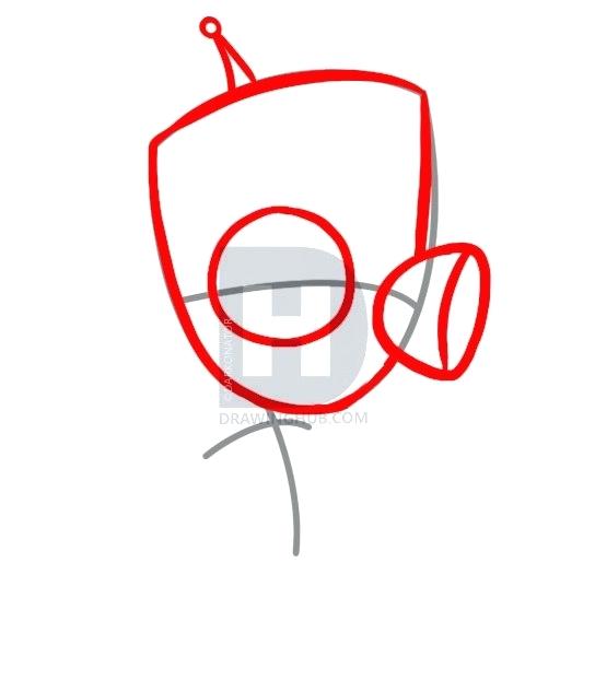 544x633 How To Draw A Robot Step