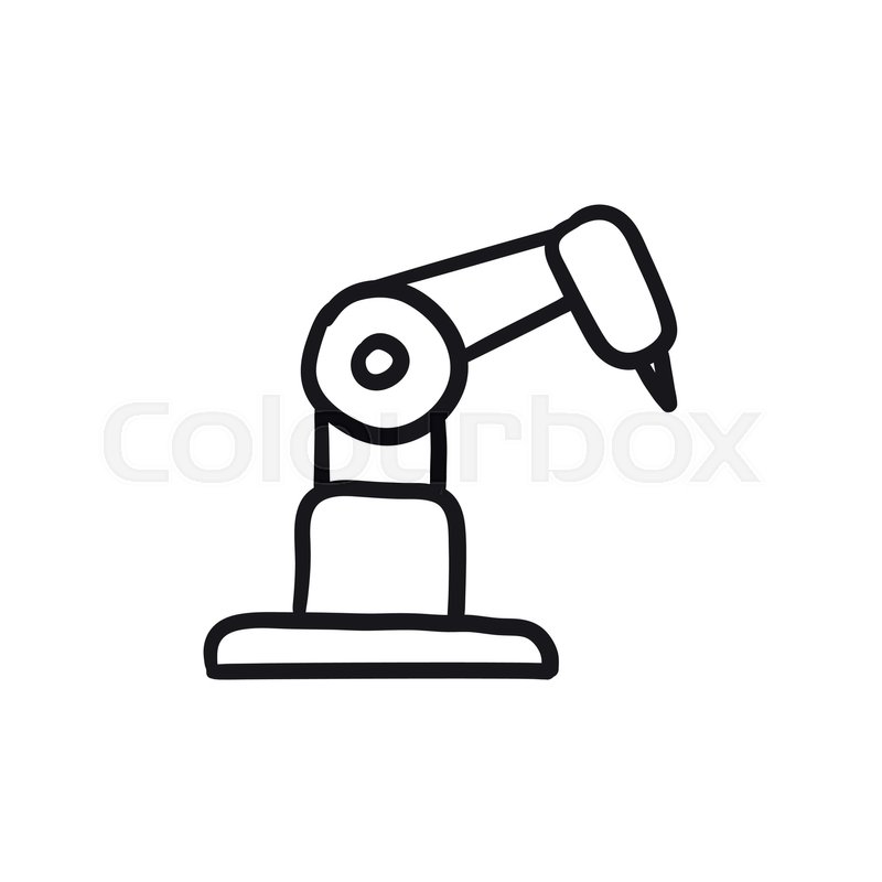 800x800 Industrial Mechanical Robot Arm Vector Stock Vector Colourbox