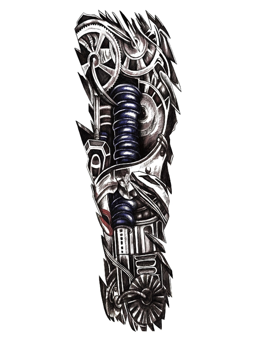 900x1200 Buy Men's Arm Tattoo Hyperbolic Simulation Robotic Arm Pattern