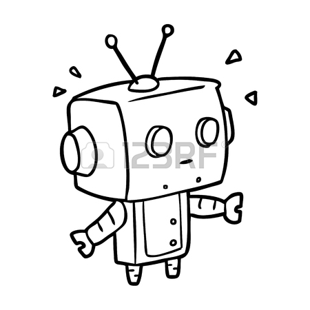 450x450 Huge Collection Of 'robot Line Drawing' Download More Than