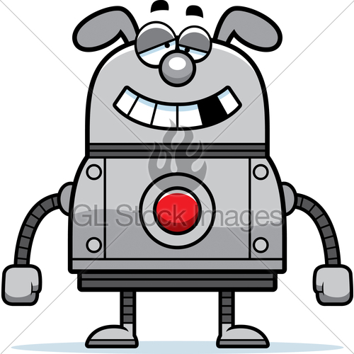 500x500 Malfunctioning Robot Dog Gl Stock Images