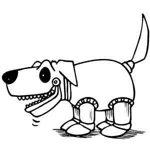 300x300 Robot Dog Coloring Page