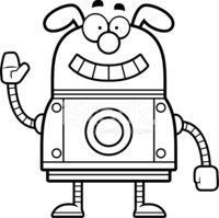 200x199 Robot Dog Waving Stock Vectors
