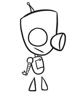 260x302 How To Draw Robot Gir, Step