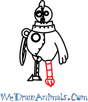 300x350 How To Draw Robot Chicken
