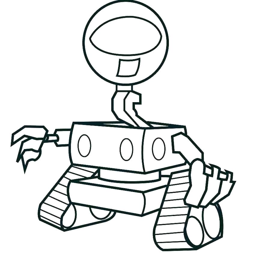 842x842 Coloring Pages Draw Robots