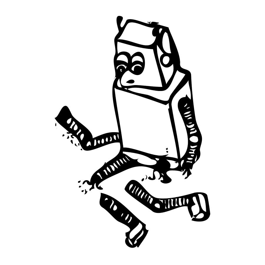 900x900 Broken Robot Drawing