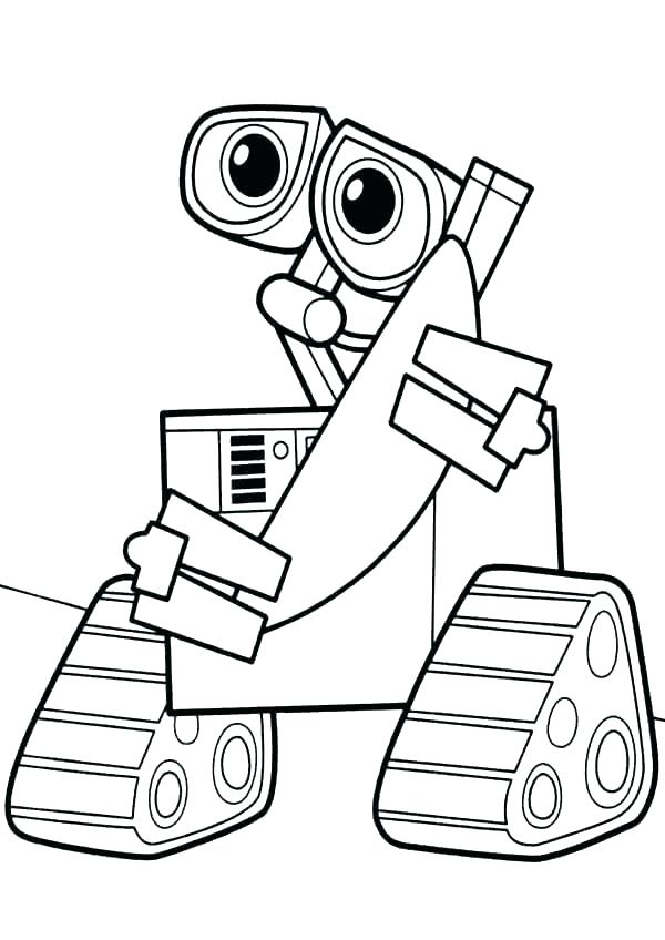 600x848 Coloring Pages Draw Robots
