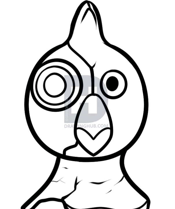 605x720 How To Draw Robot Chicken, Robot Chicken, Step