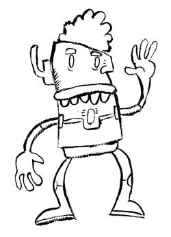 250x346 Robot Ink Sketch J Chris Campbell