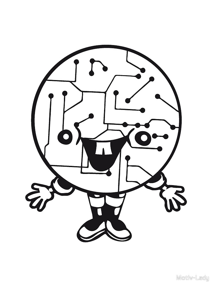 750x1000 Laughing Face Funny Cartoon Cartoon Cyborg Robot Head Ball Circle