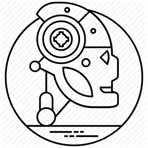 512x512 Artificial Intelligence, Bionic Man, Humanoid Robot Face