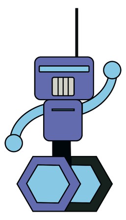 257x450 Vector Drawing Of Robot Hand Up Royalty Free Vector Graphics