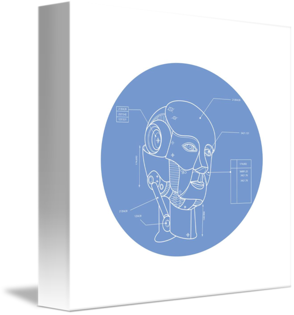 606x650 Robot Head Technical Drawing