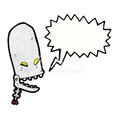 235x235 Spooky Robot Head Cartoon Stock Photos