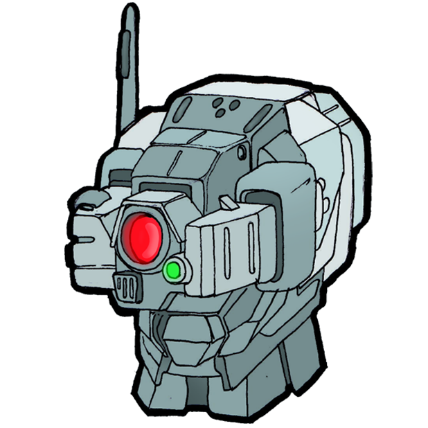 618x618 Stickerpop Pink Tubes Robot Head