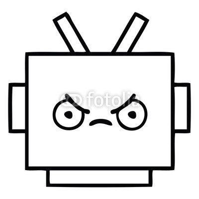 400x400 Line Drawing Cartoon Robot Head Buy Photos Ap Images Detailview