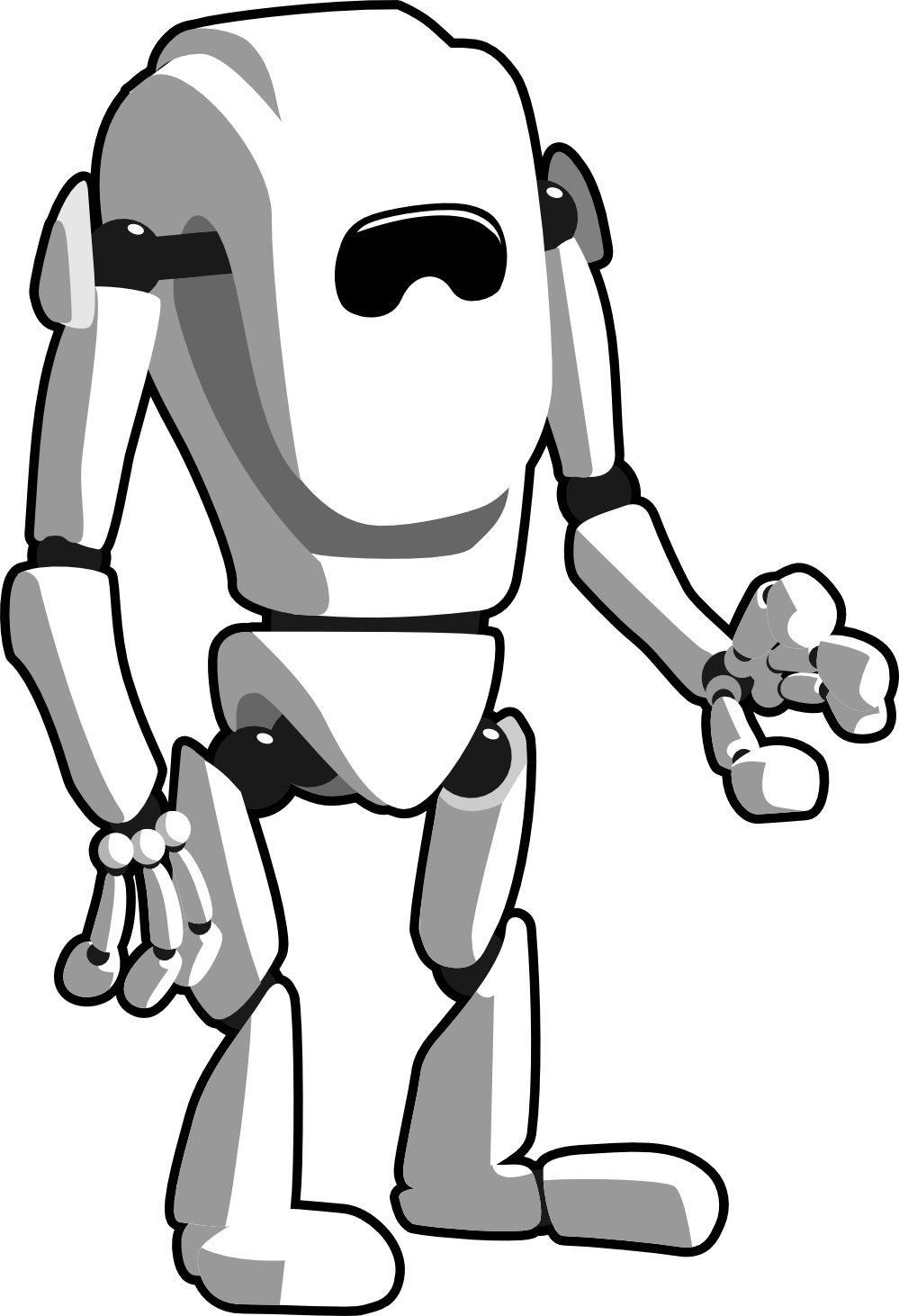 999x1462 Clip Art Robot Black White Line Art Geometry