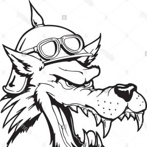 300x300 Robot Wolf Howling At Moon Vector Illustration Gm Shopatcloth