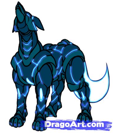 365x432 how to draw a robot wolf, draw mecha wolves step drawing