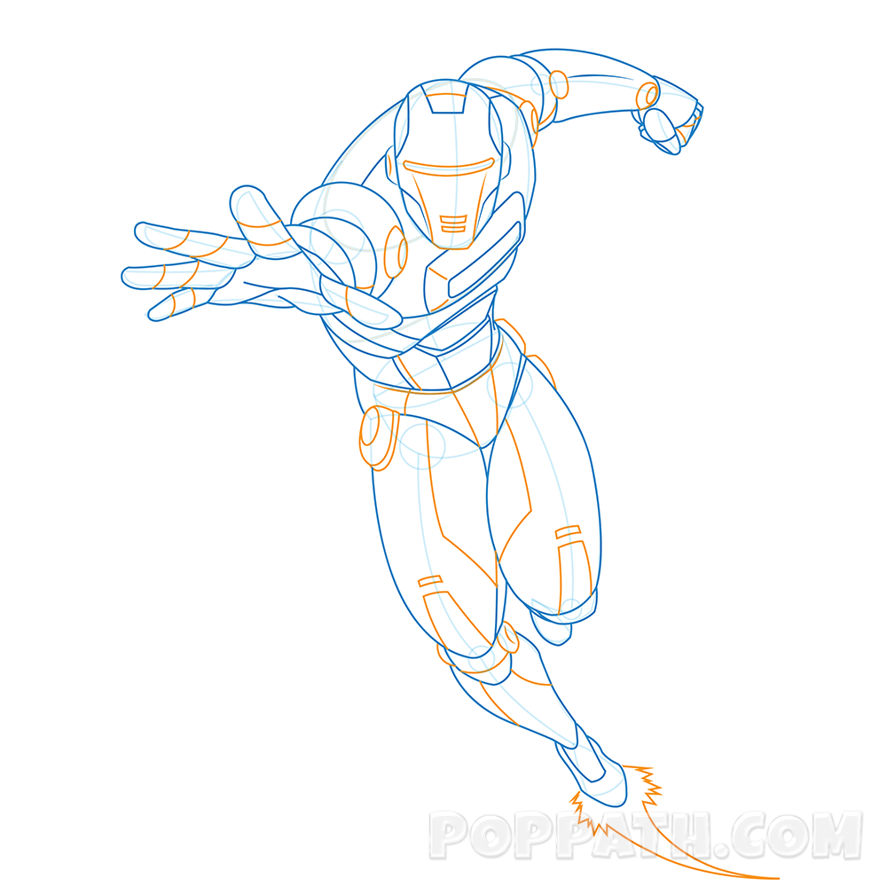 1000x1000 How To Draw A Robot Superhero Pop Path