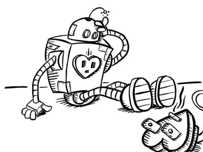 400x300 Overcharged Bot Dribbble Robots Robot