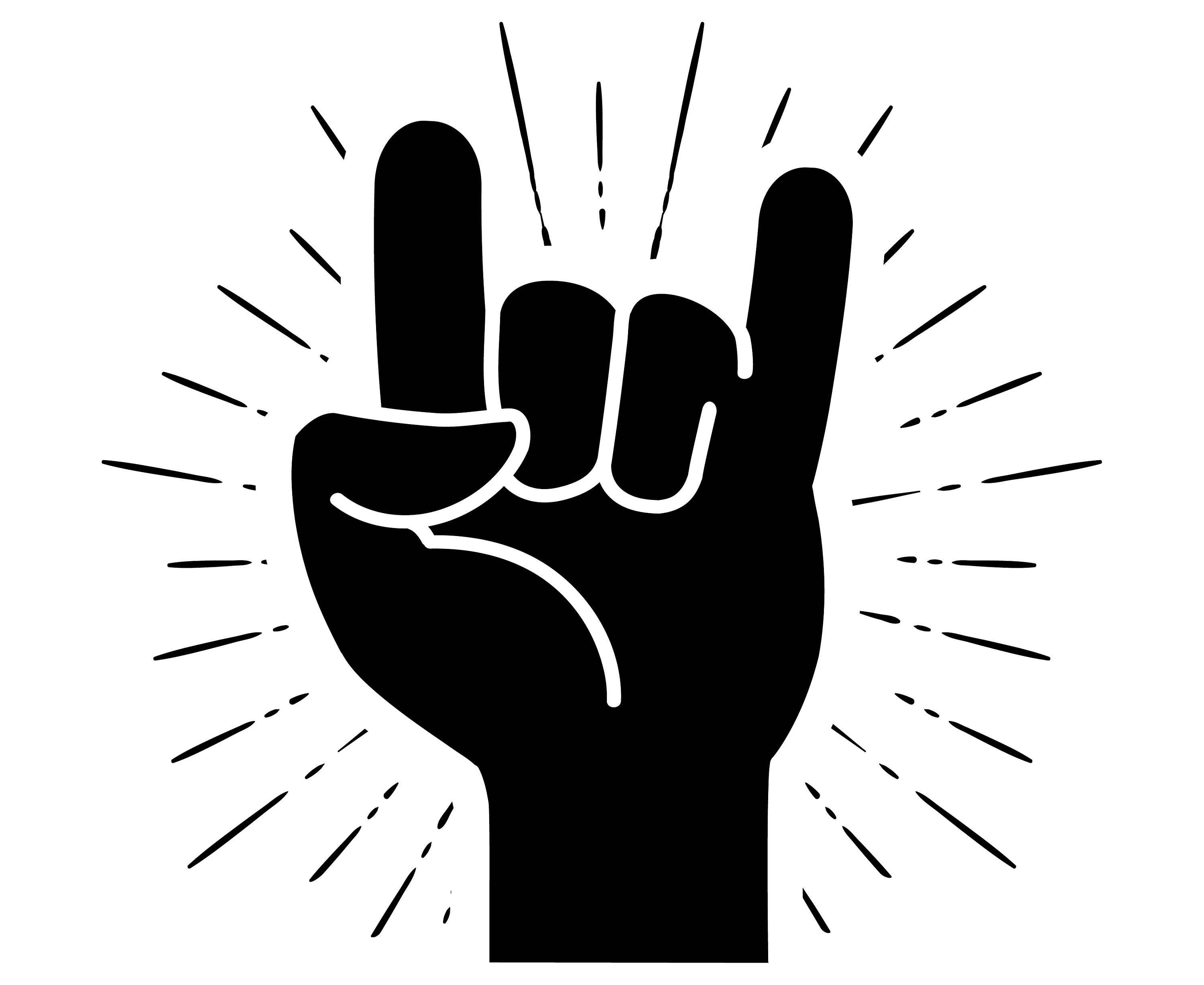 3000x2455 Rock Hand Symbol Gesture Rock N Roll Etsy