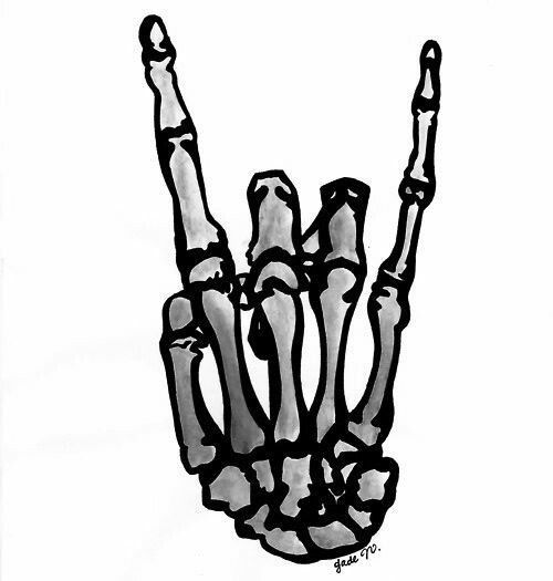 500x525 Rock On Skeleton Hand Great Tattoo Idea Tats Skeleton Hand