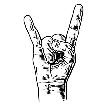 Rock And Roll Hand Drawing | Free download on ClipArtMag