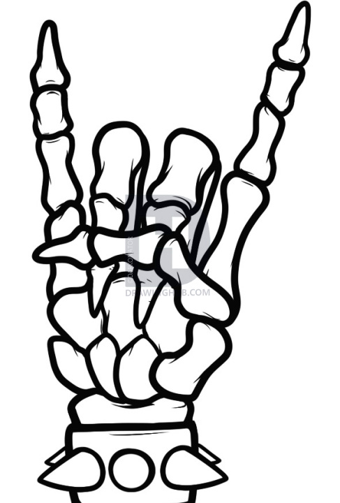 487x720 How To Draw Devil Horns, Devil Horns, Step